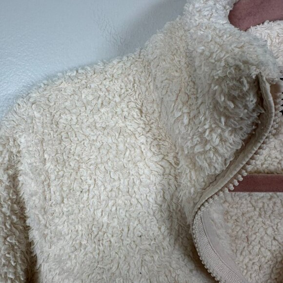 Patagonia Los Gatos 1/4 Zip Fleece Jacket Women's Small White Pile Fuzzy Hiking - Picture 2 of 9